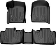 🚗 maxliner custom fit floor mats for 2016-2021 jeep grand cherokee / dodge durango - 2-row liner set in black logo