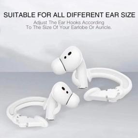 img 2 attached to ICARERSPACE Ear Hooks Compatible With Apple AirPods 1, 2, 3 And Pro, Anti Lost Sports AirPods Ear Hooks For Apple AirPods 1, 2,3 And Pro - White