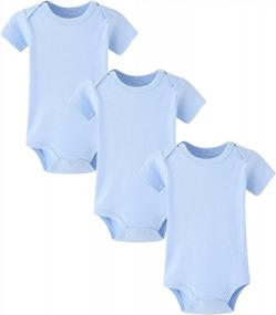 img 4 attached to Enfants Chéris Baby Bodysuit Short Sleeve Onsies Newborn-24 Months Pack Of 3