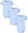 enfants chéris baby bodysuit short sleeve onsies newborn-24 months pack of 3 logo