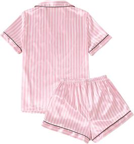 img 3 attached to LYANER Женская полосатая пижама для сна