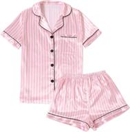 lyaner womens striped pajamas sleepwear women's clothing : lingerie, sleep & lounge logo