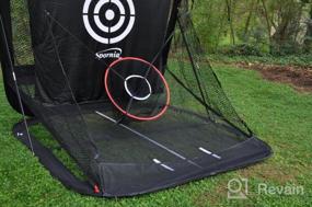 img 5 attached to XL Pro Golf Chipping Net By Spornia - Practice Target Nets For Outdoor/Indoor Golfing & Backyard Hitting Games, Ideal For Men, Women, And Kids