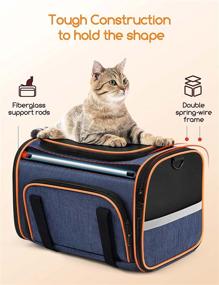 img 1 attached to 🐱 Expandable Cat Carrier - Meowant Airline Approved Pet Carrier with Fleece Pad for Cats, Dogs, Puppy, and Small Animals - 3-Sided Design