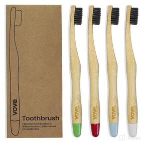 img 4 attached to 🌿 Eco-Friendly Multicoloured Biodegradable Charcoal Toothbrush - Enhance your Oral Care Routine