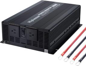 img 4 attached to 🔌 High-Performance 3000W Inverter: 12V to 110V/120V, Hiplussun Modified Sine Wave Inverter with USB Port and Dual AC Outlets