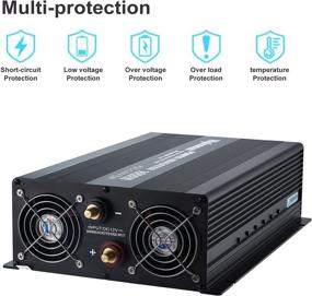 img 1 attached to 🔌 High-Performance 3000W Inverter: 12V to 110V/120V, Hiplussun Modified Sine Wave Inverter with USB Port and Dual AC Outlets