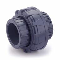jetstream grey pvc pipe fitting with epdm o-ring, schedule 80, socket x socket - ideal for industrial plumbing - 1.5" union, f1970, sch80 logo