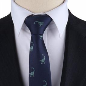 img 3 attached to Stand Out With Woven Animal Skinny Neckties - Perfect Birthday Gift For Men In The Workplace!