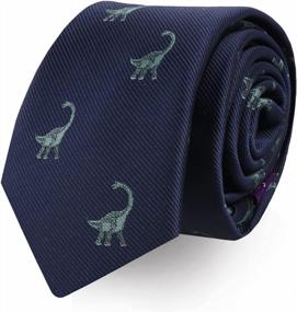 img 4 attached to Stand Out With Woven Animal Skinny Neckties - Perfect Birthday Gift For Men In The Workplace!