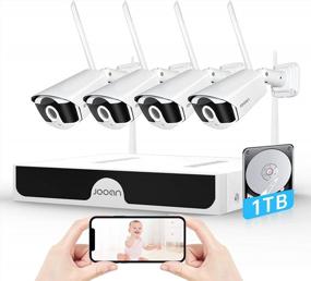 img 4 attached to Protect Your Property With JOOAN 3MP Wireless Security Camera System With Audio And AI Human Detection