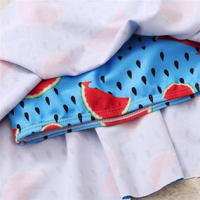 img 1 attached to 👶 Adorable Toddler Baby Girls Swimsuit Set: Sleeveless Swimwear Outfit for Beach Vacation & Summer Fun!