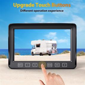 img 3 attached to 📷 Xroose CW703: 7-inch Touch Button Rear View Monitor with Long Range Operation Signal DVR - Wireless Backup Camera, Digital 1080P AHD Cam - Ideal for RV, Trailer, Truck, Motorhome, Camper - 3 Camera System