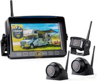 📷 xroose cw703: 7-inch touch button rear view monitor with long range operation signal dvr - wireless backup camera, digital 1080p ahd cam - ideal for rv, trailer, truck, motorhome, camper - 3 camera system logo