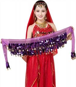 img 3 attached to Sparkling Hip Scarf With Coins And Sequins For Women'S Belly Dance Performance By ROPALIA
