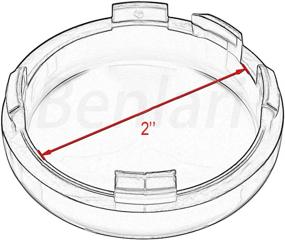 img 3 attached to 🔴 Benlari Наклонный отражатель габаритного огня 2 дюйма для Harley Touring Softail Dyna Sportster Street Glide Road King 1997-2022 - Совместимые покрытия линз габаритного огня