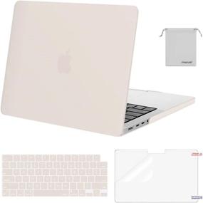 img 4 attached to MOSISO Compatible With MacBook Pro 14 Inch Case 2021 2022 Release A2442 M1 Pro/Max With Liquid Retina XDR Display Touch ID, Plastic Hard Shell&Keyboard Skin&Screen Protector&Storage Bag, Rock Gray