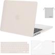 mosiso compatible with macbook pro 14 inch case 2021 2022 release a2442 m1 pro/max with liquid retina xdr display touch id, plastic hard shell&keyboard skin&screen protector&storage bag, rock gray logo