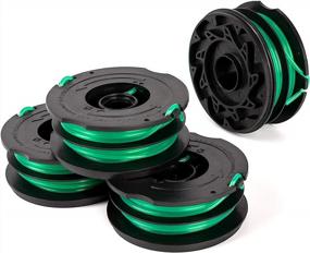 img 4 attached to THTEN DF-080 String Trimmer Spools Compatible With Black Decker GH1100 GH1000 GH2000 Electric String Grass Trimmer Lawn Edger DF-080-BKP 30Ft 0.080" Dual Auto-Feed Spool 4 Pack
