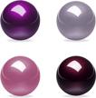 perixx peripro-303 x4a trackball with 1.34-inch replacement ball for perimice and m570 - 4-in-1 multi-color trackball in red, purple, pink, and lavender with stylish storage box logo