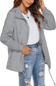 img 3 attached to Lightweight Coats Windbreaker Jacket Hoodie Women's Clothing at Coats, Jackets & Vests