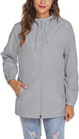 img 1 attached to Lightweight Coats Windbreaker Jacket Hoodie Women's Clothing at Coats, Jackets & Vests