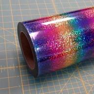 🌈 19-inch by 5-foot iron on heat transfer vinyl roll - rainbow decosparkle, htv logo