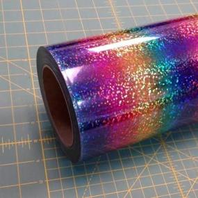 img 4 attached to 🌈 19-inch by 5-foot Iron On Heat Transfer Vinyl Roll - Rainbow DecoSparkle, HTV