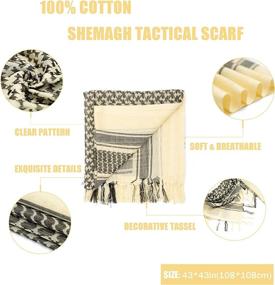 img 3 attached to Keffiyeh Military Shemagh Tactical Desert Women's Accessories in Scarves & Wraps