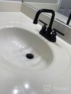 img 1 attached to 2-Handle 4-Inch 3-Hole RV Sink Bathroom Faucet With Lift Rod Drain Stopper & Supply Hoses By WOWOW Black Centerset review by Ghostnote Hankins