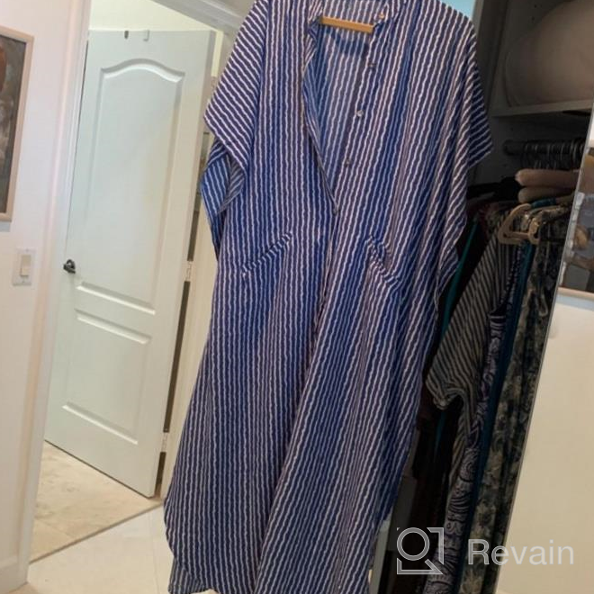 img 1 attached to Stay Chic And Covered With Bsubseach Women'S Plus Size Beach Shirt Dress review by Shane Solorzano