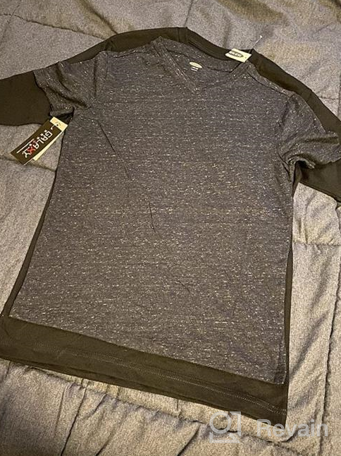 img 1 attached to 👕 Harvic Boys' Long Sleeve Tee Shirt - Galaxy: Pack of 4 Solid Basic Tagless V-Neck Knit Tops review by Mike Pettigrew