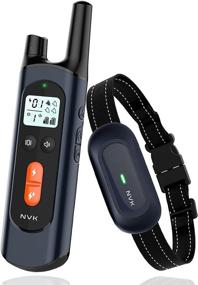 img 4 attached to 🐶 NVK Dog Training Collar - Shock, Vibration, Beeps Modes, Rechargeable - Remote Control for Small, Medium, Large Dogs - IPX7 Waterproof - Range up to 1600Ft