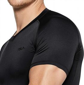 img 1 attached to TSLA Men'S Cool Dry Short Sleeve Compression Shirt For Tactical Performance And Active Workout, Ideal Outdoor Base Layer T-Shirt