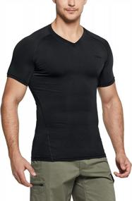 img 3 attached to TSLA Men'S Cool Dry Short Sleeve Compression Shirt For Tactical Performance And Active Workout, Ideal Outdoor Base Layer T-Shirt