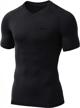 tsla men's cool dry short sleeve compression shirt for tactical performance and active workout, ideal outdoor base layer t-shirt logo