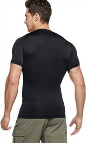 img 2 attached to TSLA Men'S Cool Dry Short Sleeve Compression Shirt For Tactical Performance And Active Workout, Ideal Outdoor Base Layer T-Shirt