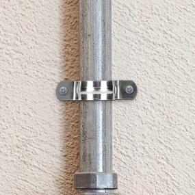 img 1 attached to WELLOCKS Жесткий ремешок для труб, 32 шт., M22, с двумя отверстиями, U-образный кронштейн, ремешок для труб, из нержавеющей стали 304, для тяжелых условий эксплуатации, с 2 отверстиями, кабельный зажим, вешалка для крепления труб (D129M22)