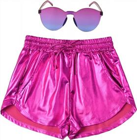 img 4 attached to Summer Shiny Metallic Shorts For Women – Sparkle In Style With Perfashion'S Hot Outfit Short Pants