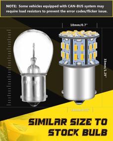 img 3 attached to 10-Pack 1141 1003 1073 7506 LED Bulbs 3000K Warm White 3014 50-SMD - Qoope 12V RV Camper Trailer Yard Light Replacement Lamps