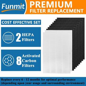 img 3 attached to Refresh Your Air With HPA100 HEPA Filter Replacement For Honeywell Purifiers - Includes 2 True HEPA & 8 Activated Carbon Pre-Filters