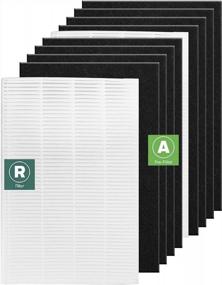 img 4 attached to Refresh Your Air With HPA100 HEPA Filter Replacement For Honeywell Purifiers - Includes 2 True HEPA & 8 Activated Carbon Pre-Filters