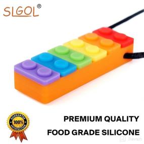 img 3 attached to SLGOL Chew Necklace: Sensory Chew Bundle for Kids with ADHD, Autism, Teething, and Biting Needs - Food Grade Silicone Safety (2 PCS)