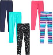 🌟 spotted zebra girls' leggings starburst 5-pack - clothing- leggings logo