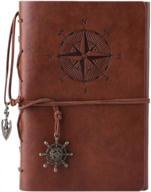 maleden embossed refillable travel journal with daily spiral notebook for diary writing логотип