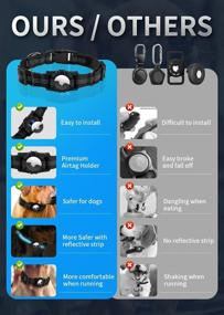 img 2 attached to 🐶 Reflective Adjustable Pet Collar for Apple AirTags - Soft Nylon Dog Collar with Airtag Holder Case - Durable Airtag Dog Collar Accessory for Puppy Dogs - XS Size - Black