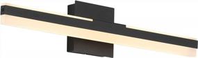 img 4 attached to Modern LED Vanity Lights For Bathroom - Black Bath Wall Lamp Over Mirror - 23.62 Inch Long, 22W, Warm Light 3000K - Joossnwell