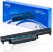 upgrade your asus laptop with dtk 10.8v 5200mah battery - compatible with r500v, a45, a55, a75, k45, k55, k75, r400, r500, r700, u57, x45, x55, x75 series (p/n a32-k55 a33-k55 a41-k55 a42-k55) logo