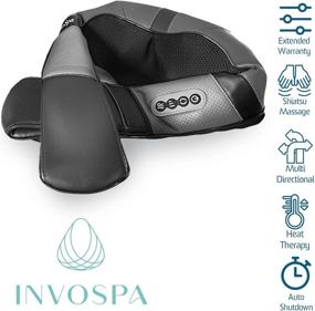 img 1 attached to Deep Tissue Kneading Massage Pillow With Heat For Back, Shoulder, And Neck - InvoSpa Shiatsu Electric Full Body Massager Gift - Effective Massager For Pain Relief And Relaxation