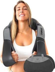 img 4 attached to Deep Tissue Kneading Massage Pillow With Heat For Back, Shoulder, And Neck - InvoSpa Shiatsu Electric Full Body Massager Gift - Effective Massager For Pain Relief And Relaxation